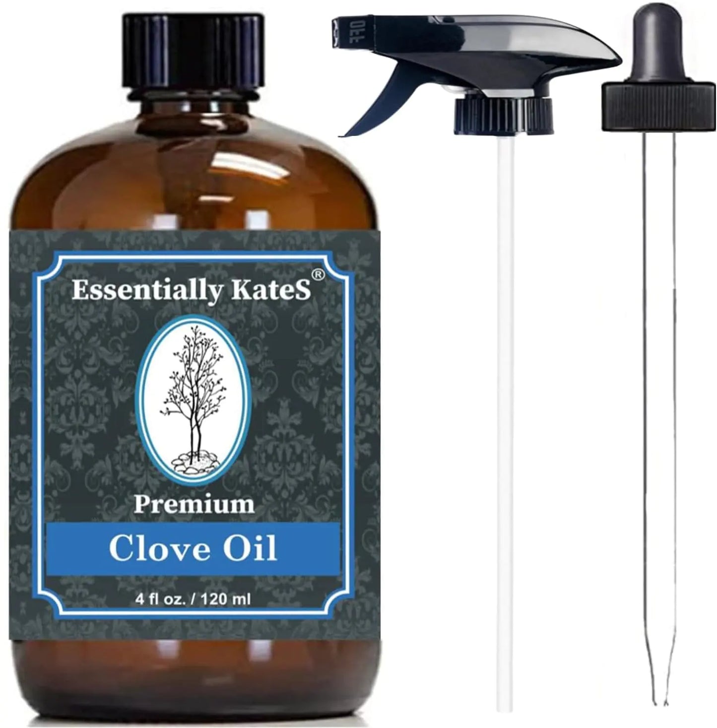 Clove Oil 4 oz with Sprayer and Dropper