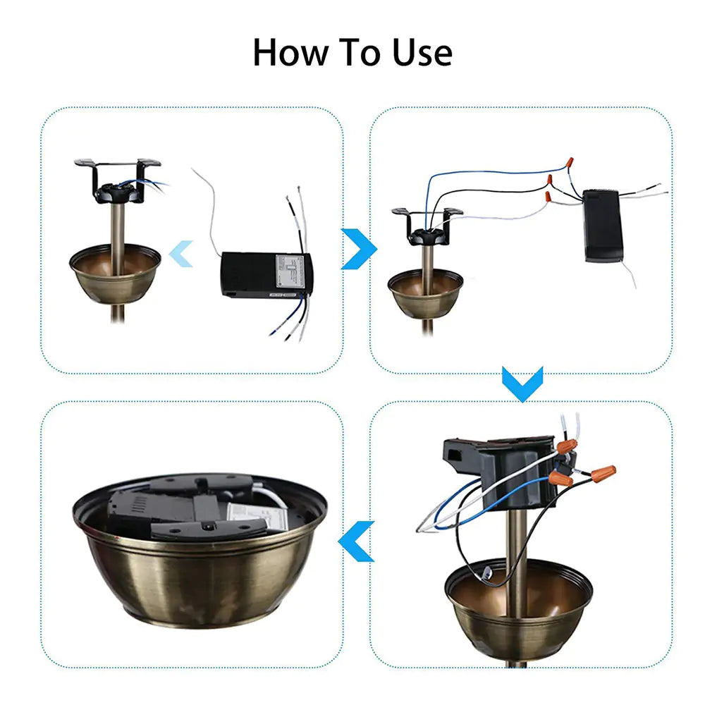 Lámpara de ventilador de techo universal