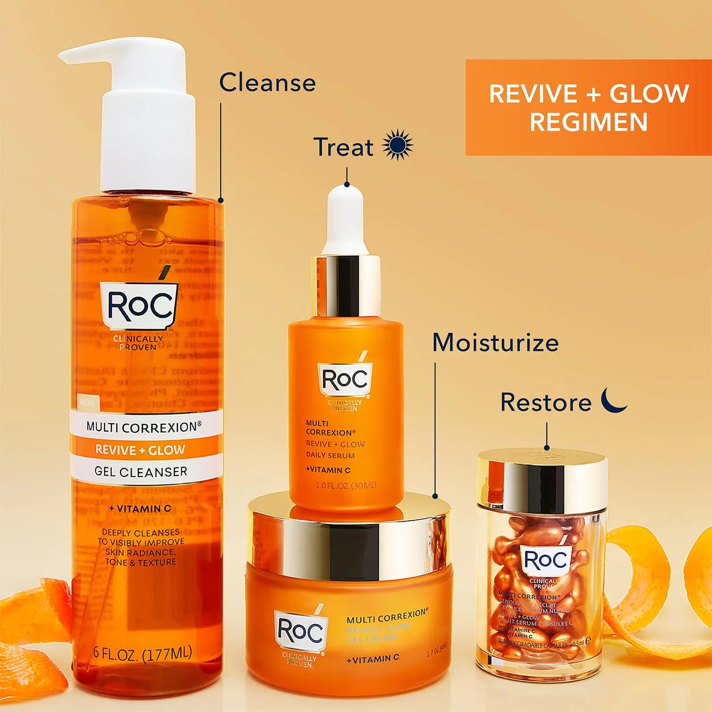 RoC Multi Correxion Revive + Glow Gel Facial Cleanser With Vitamin C