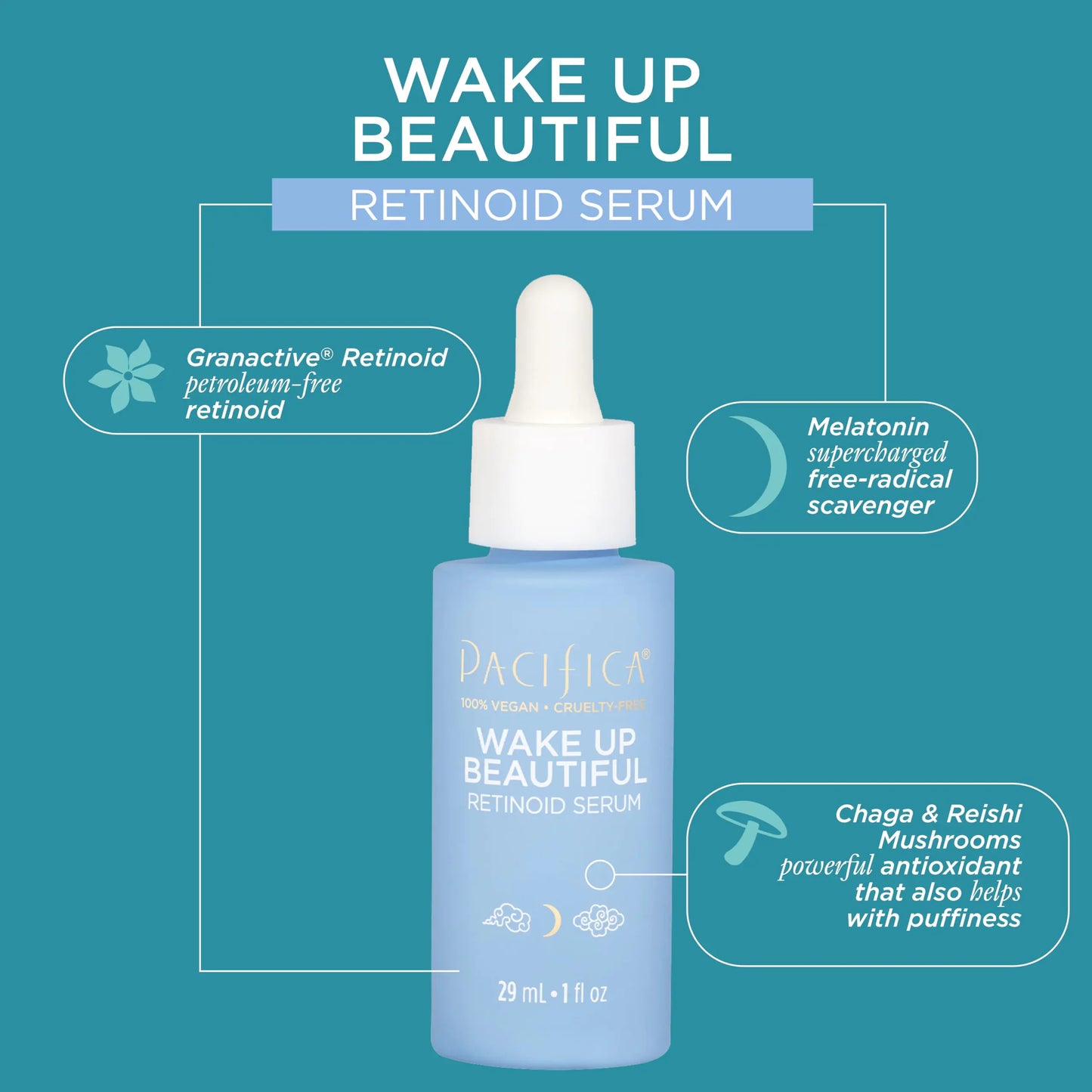 Pacifica Beauty Wake Up Beautiful Overnight Retinoid Serum