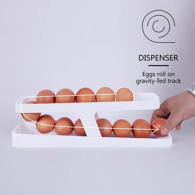 Soporte para huevos con desplazamiento automático