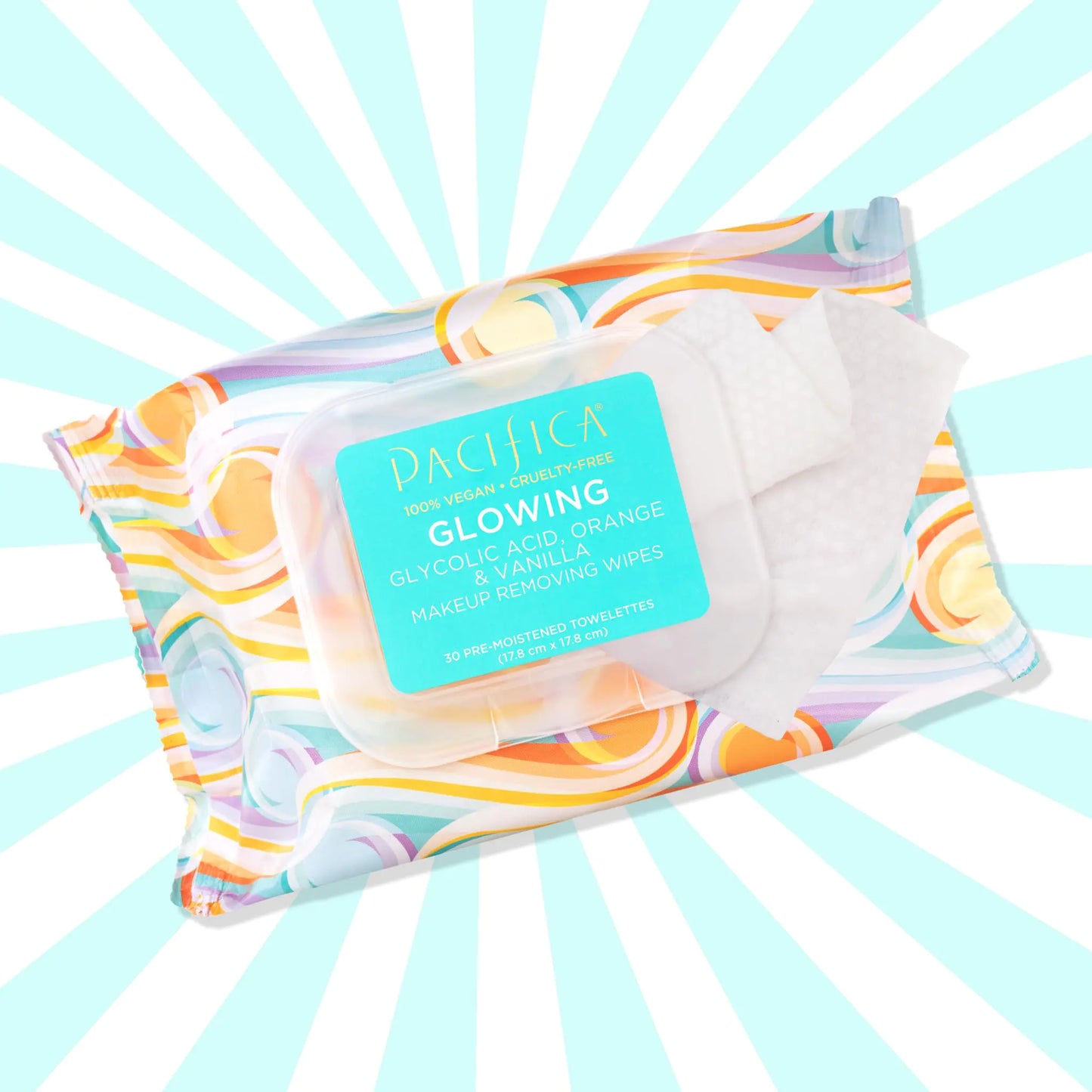 Pacifica Beauty Glowing Glycolic Acid, Orange & Vanilla Makeup Remover Wipes