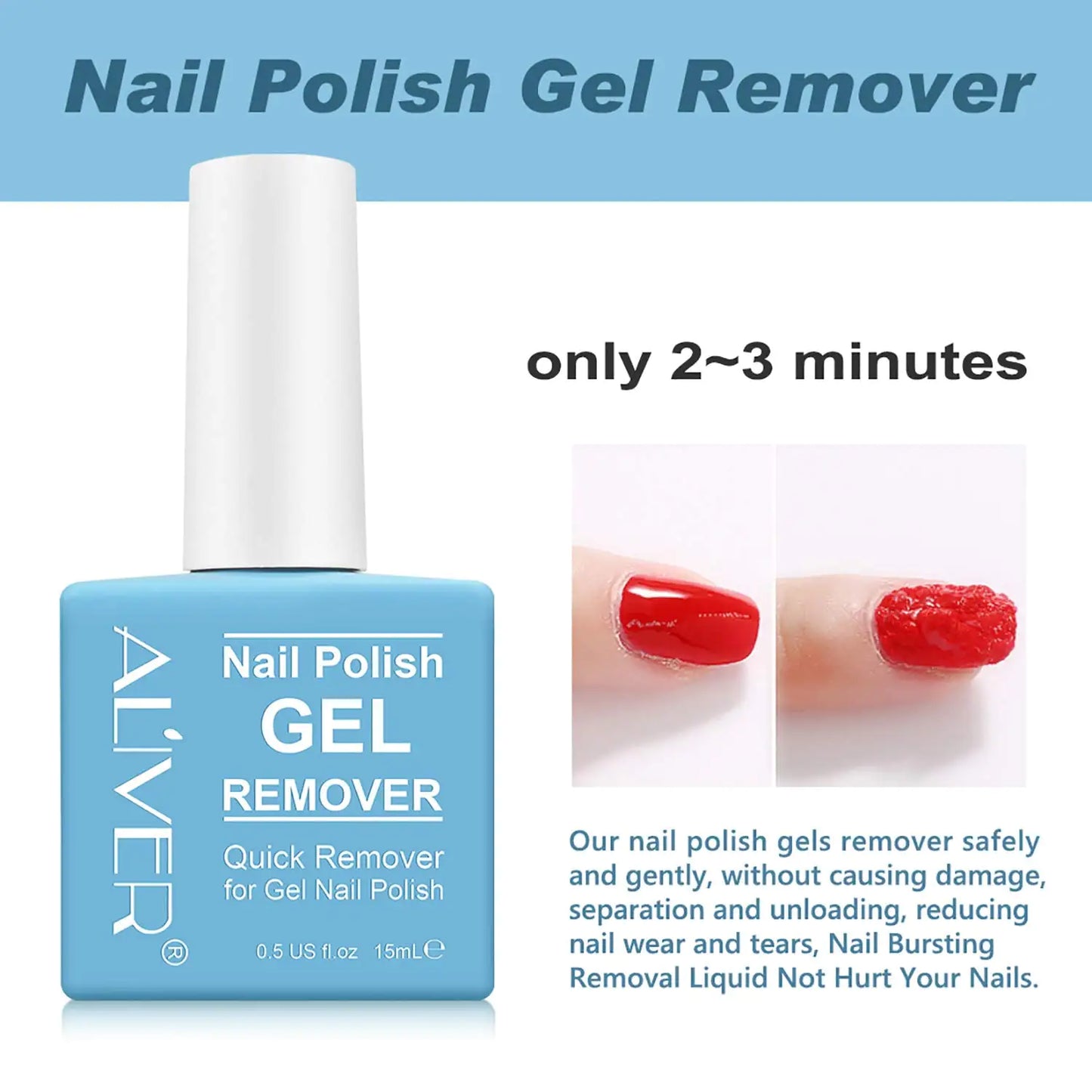 Tudiqe 3 Pack Gel Nail Polish Remover