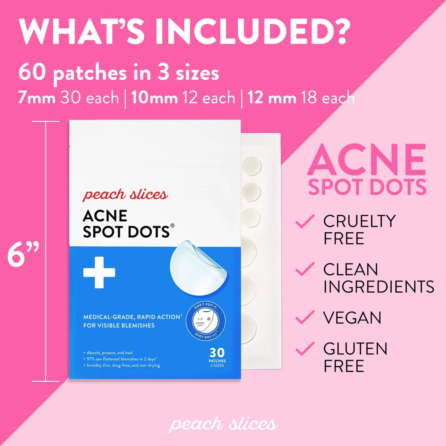 Peach Slices | Acne Spot Dots | Hydrocolloid Acne Patches