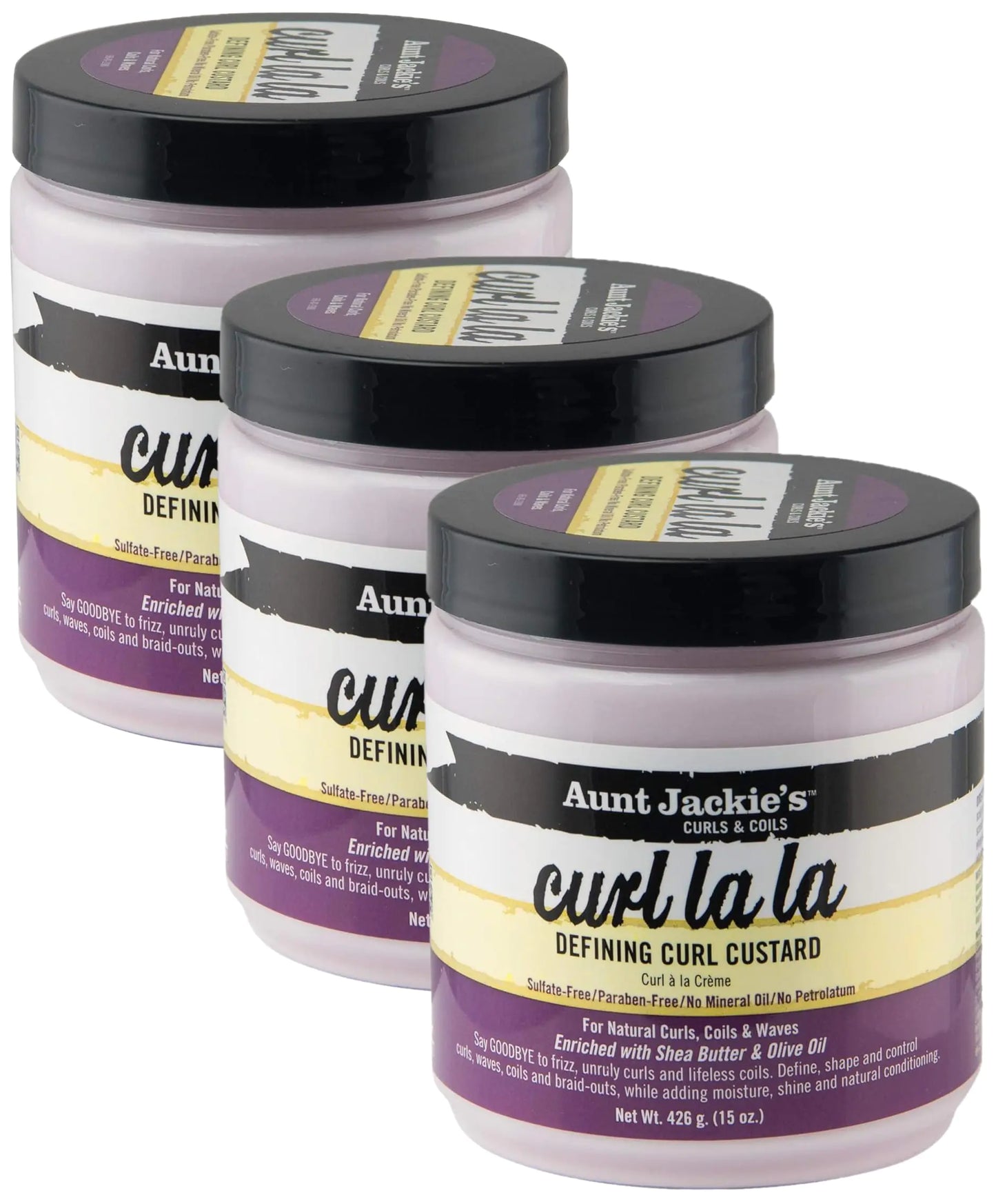 Aunt Jackies Curl La La Defining Curl Custard 15 Ounce Jar