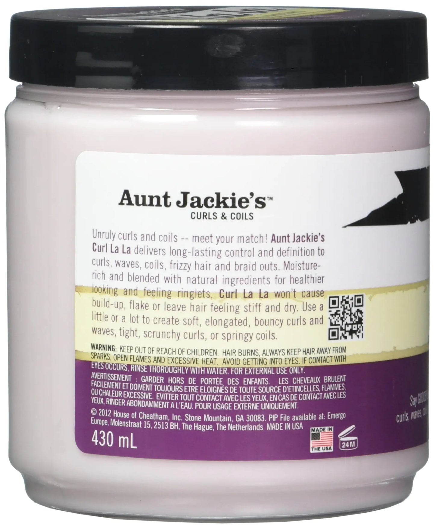 Aunt Jackies Curl La La Defining Curl Custard 15 Ounce Jar