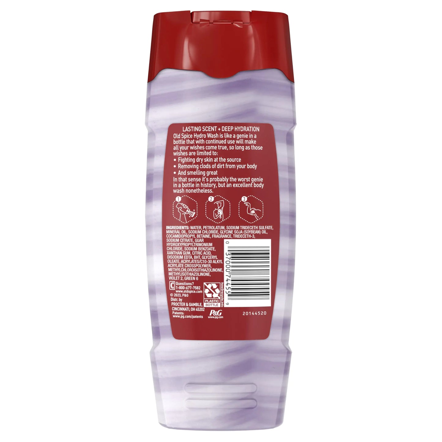 Old Spice Hydro Body Wash for Men, 2 in 1 Lasting Scent