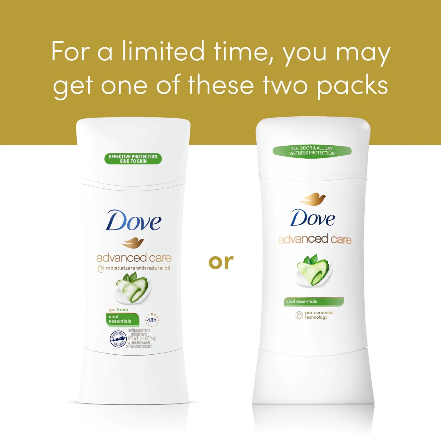 Dove Advanced Care Antiperspirant Deodorant Stick