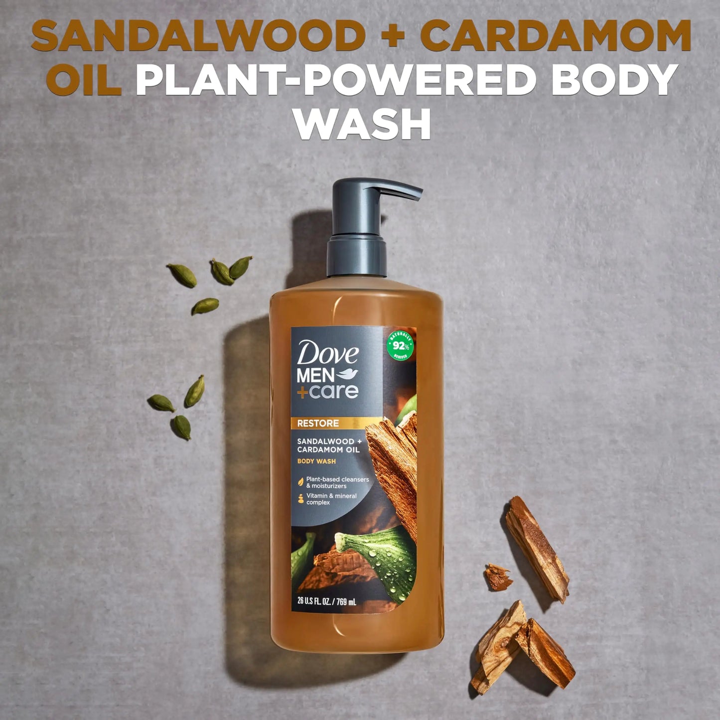 Dove Men+Care Body Wash Sandalwood + Cardamom Oil