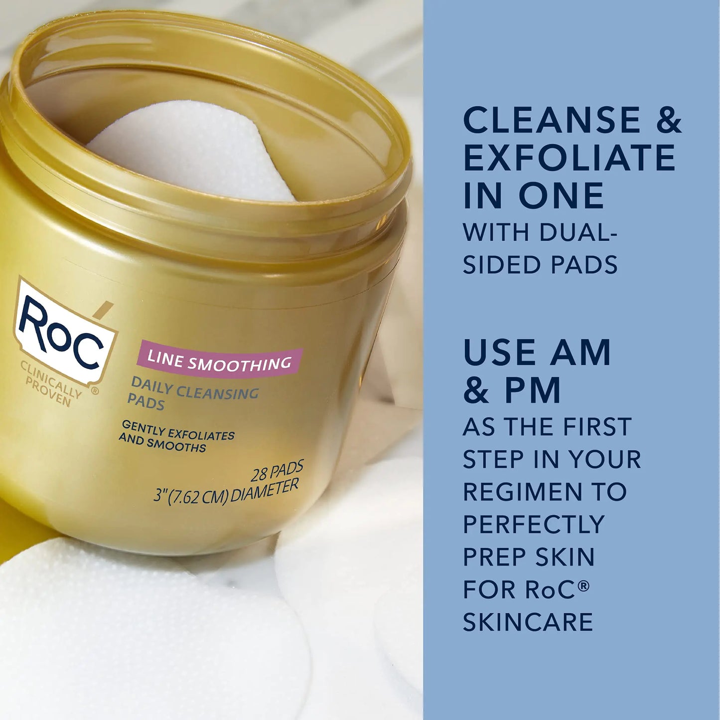 RoC Resurfacing Disks, Hypoallergenic Exfoliating Makeup Remover