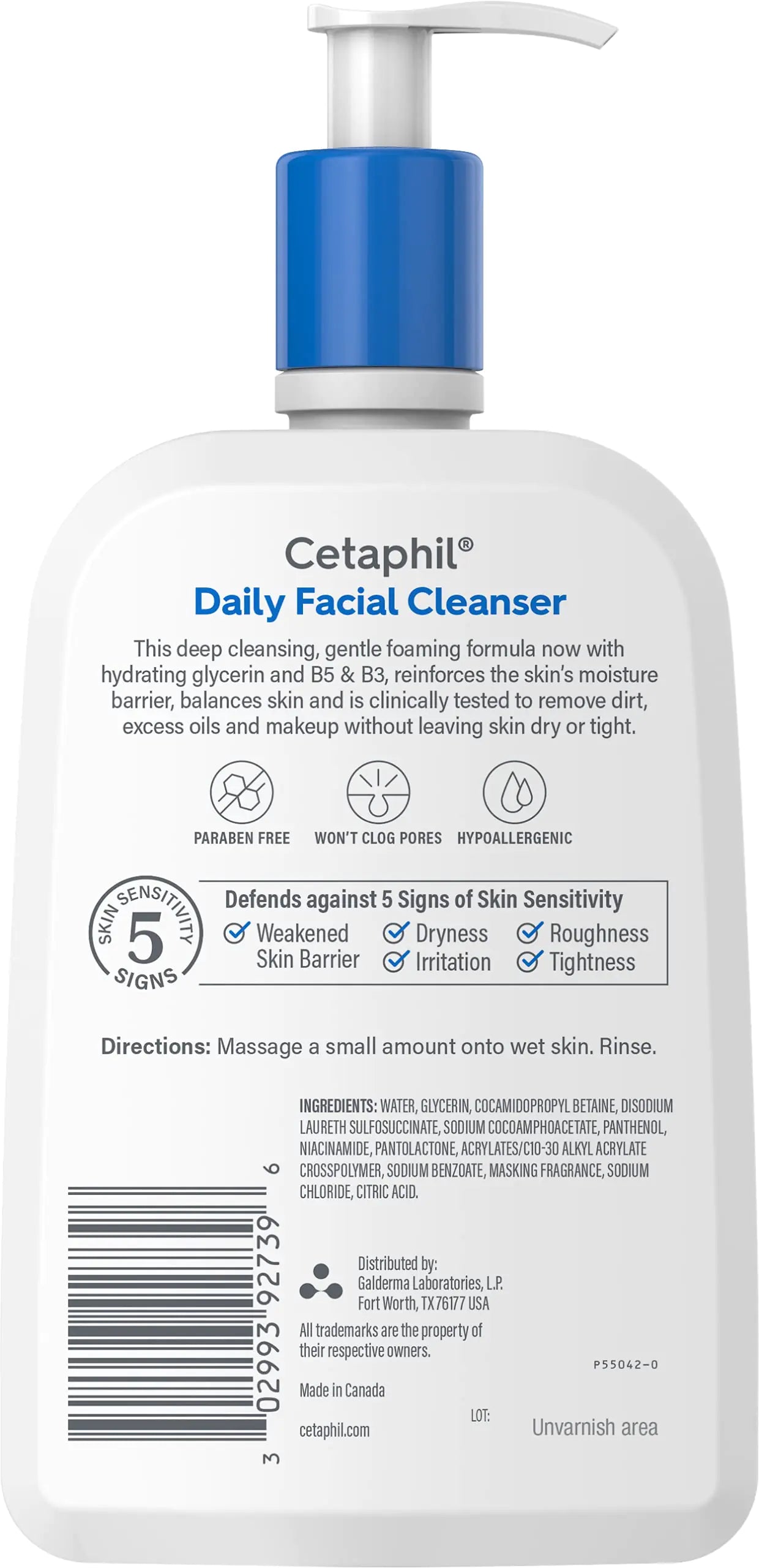 Cetaphil Face Wash, Daily Facial Cleanser for Sensitive