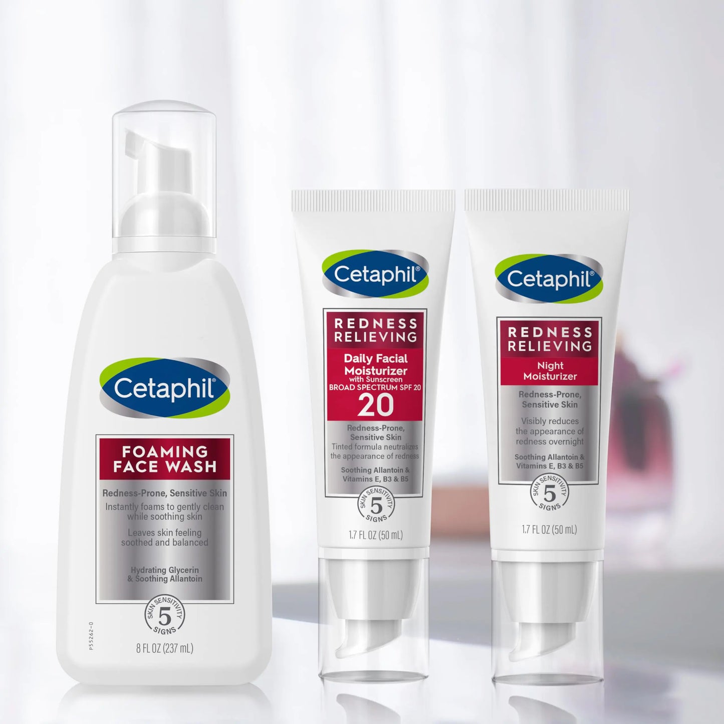 CETAPHIL Redness Relieving Foaming Face Wash For Sensitive Skin