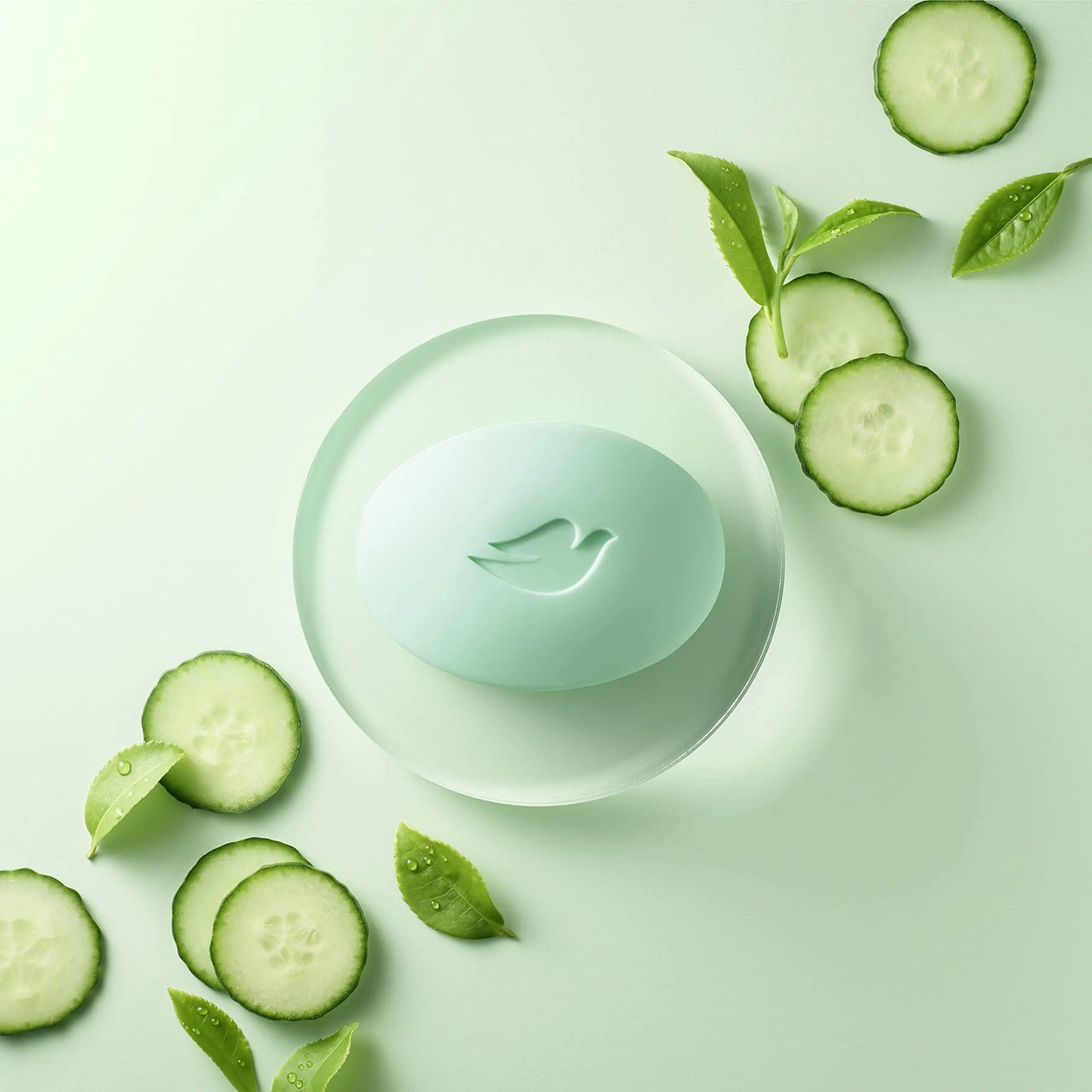 Dove Skin Care Beauty Bar For Softer Skin Cucumber and Green Tea