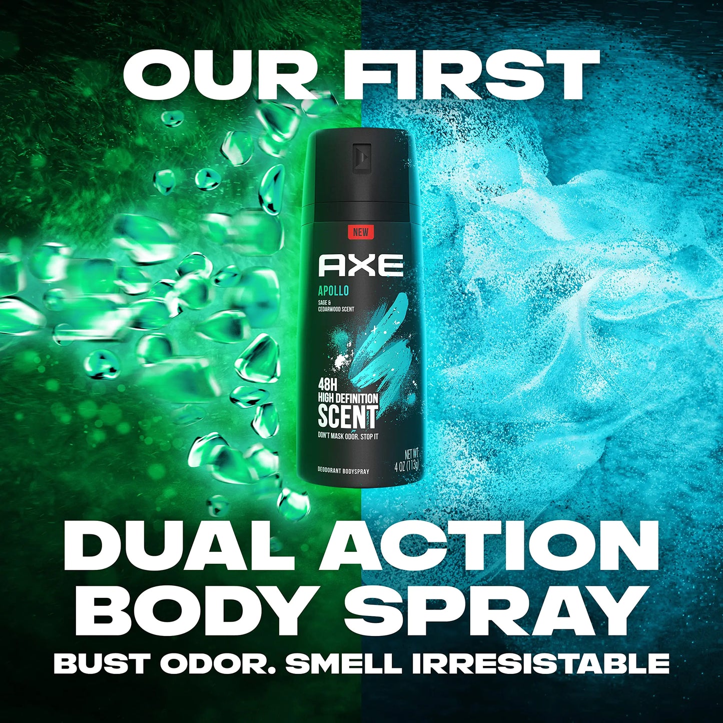 AXE Apollo Body Spray Deodorant for Long-Lasting Odor Protection