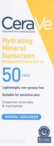 CeraVe 100% Mineral Sunscreen SPF 50