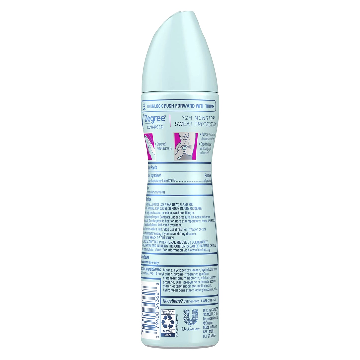 Degree Advanced Antiperspirant Deodorant Dry Spray