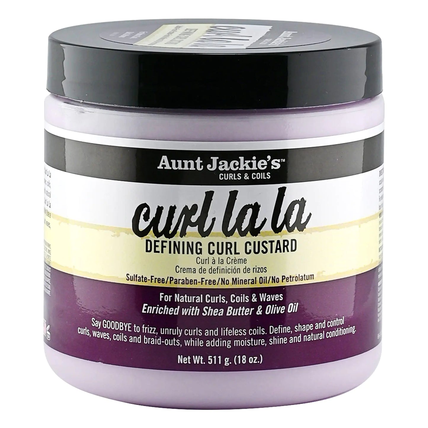 Aunt Jackies Curl La La Defining Curl Custard 15 Ounce Jar