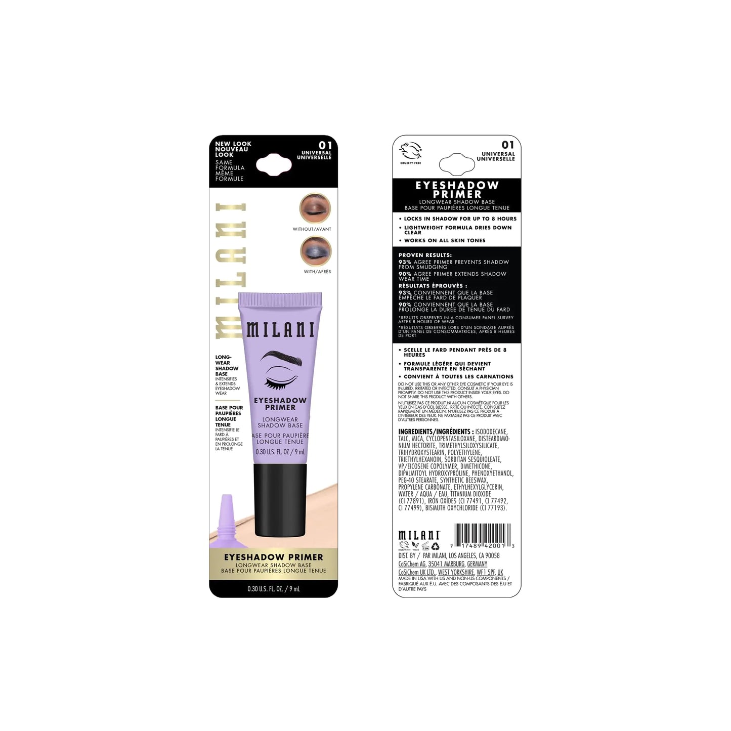 Milani Eyeshadow Primer - Nude (0.3 Fl. Oz.) Single