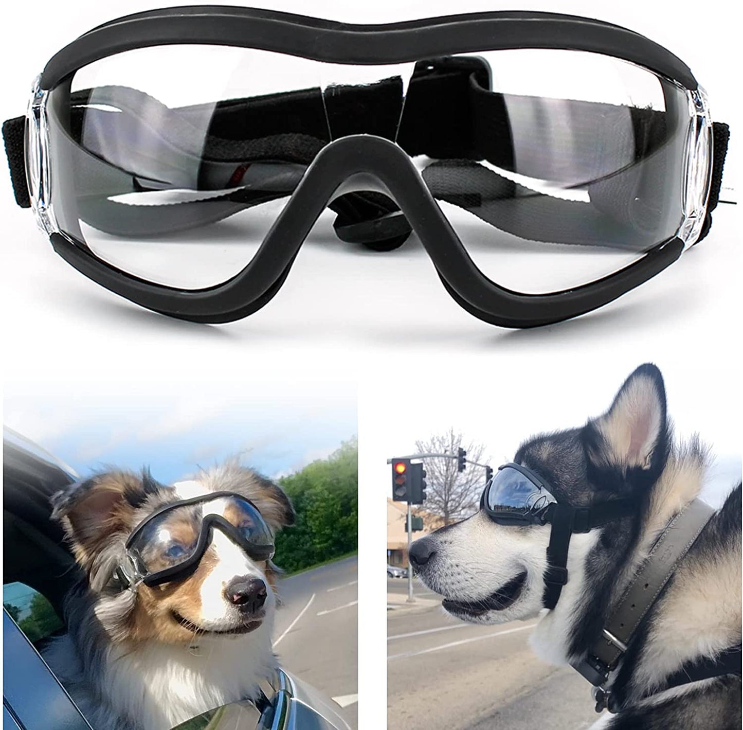 Gafas para perros con correa ajustable