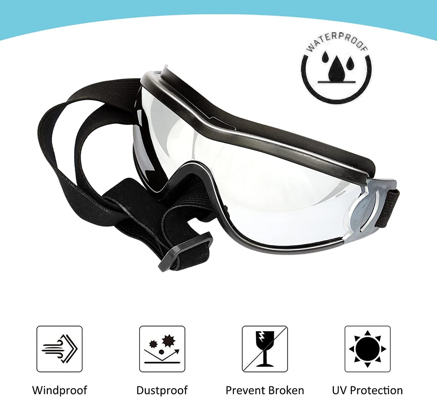 Gafas para perros con correa ajustable