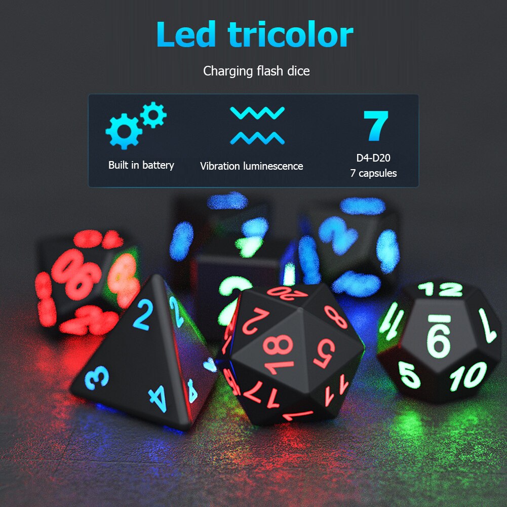 Juego de dados LED luminosos electrónicos