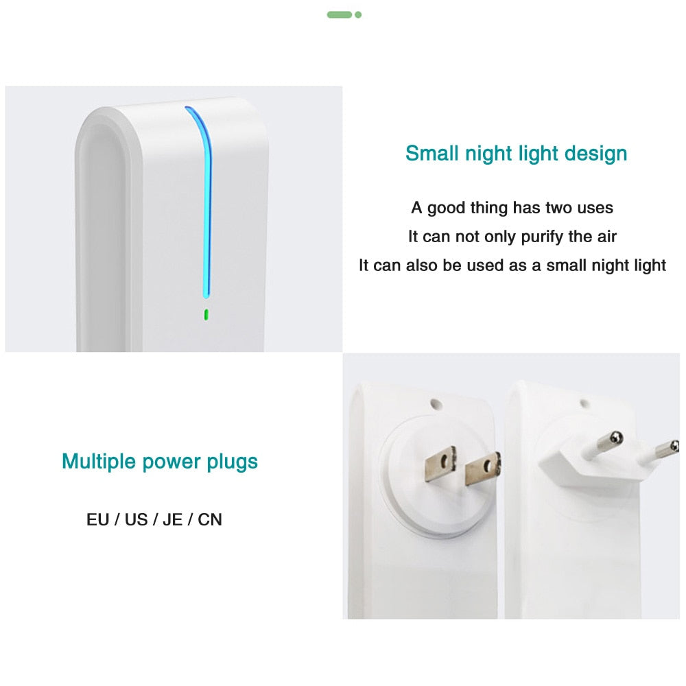 Purificador de aire con generador de iones negativos